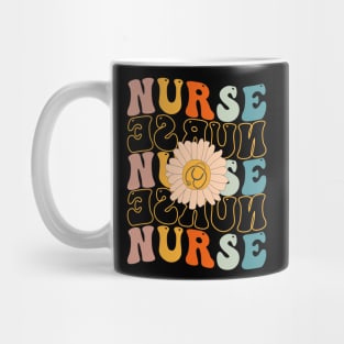 Retro Groovy Nurse Life For Women Nursing For Nurses Week Mug